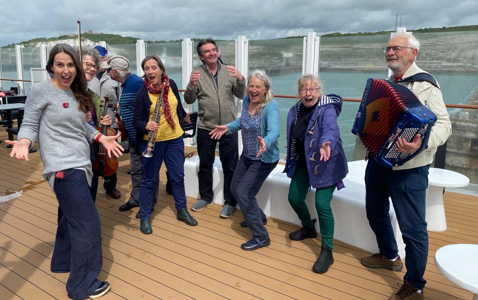 HexhamVBandOnFerry27May